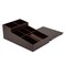 Dacasso Chocolate Brown Leather Coffee Condiment Organizer AG-3428 - alternate 4